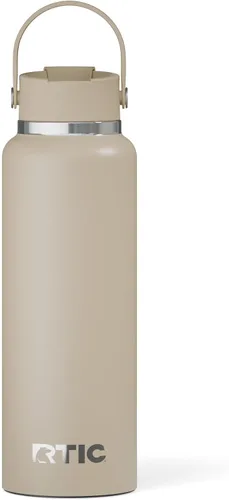 Vista 26 de RTIC - Botella de agua Outback de 32 oz (1 L), con revestimiento de cerámica, aislada, de acero inoxidable, doble pared con aislamiento al vacío