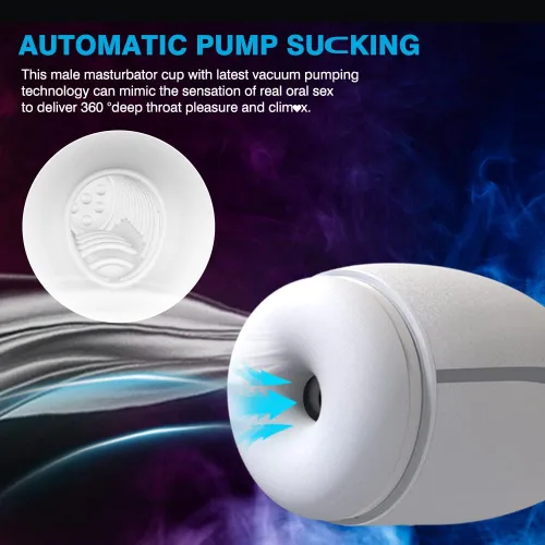 Vista 2 de Máquina sexual de succión automática para mamadas, masturbador masculino, juguetes sexuales para adultos para hombres, calefacción vibratoria, manos