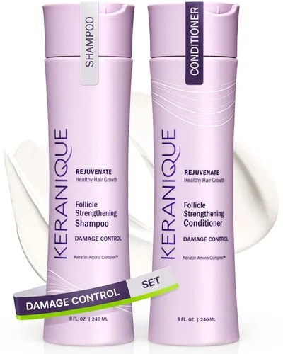 Vista 12 de Keranique Champú y Acondicionador Seguro para el Color - Champú y Acondicionador para Proteger y Extender el Color para Mujeres con Cabello Seco