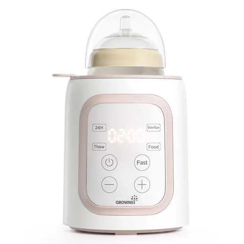 Vista 11 de Grownsy Calentador de biberones, calentador de leche rápido 8 en 1 para bebés con temporizador para leche materna o fórmula, control preciso de Azul
