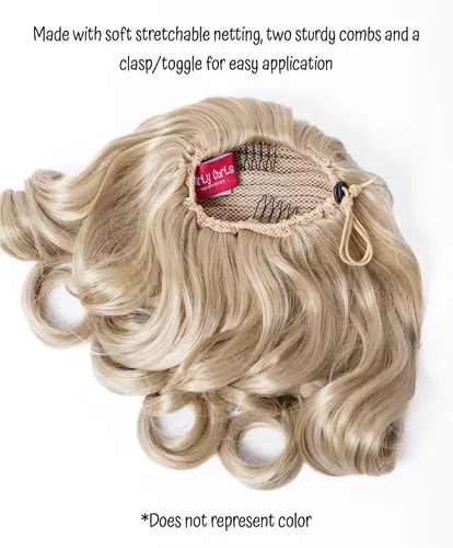 Vista 3 de Girly Curls Rizado Pieza de pelo de animadora de 16" para animación y baile (Ángel)
