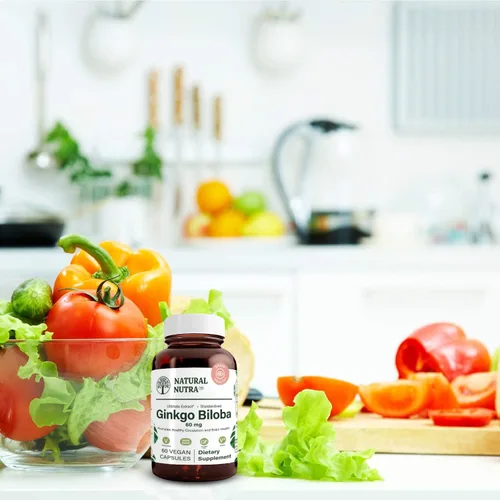 Vista 5 de Natural Nutra Ginkgo Biloba, mejora la circulación al cerebro y aumenta la memoria, aumenta el flujo de oxígeno y mejora la función cerebral, vegano