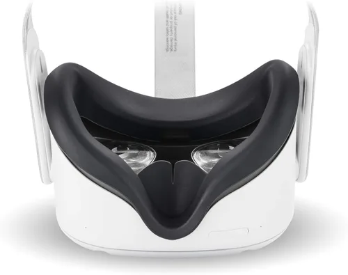 Vista 3 de Compatible with Oculus Quest 2 Accessories, Silicone Face Cover, VR Shell Cover,Compatible with Quest 2 Touch Controller Grip Cover,Protective Lens