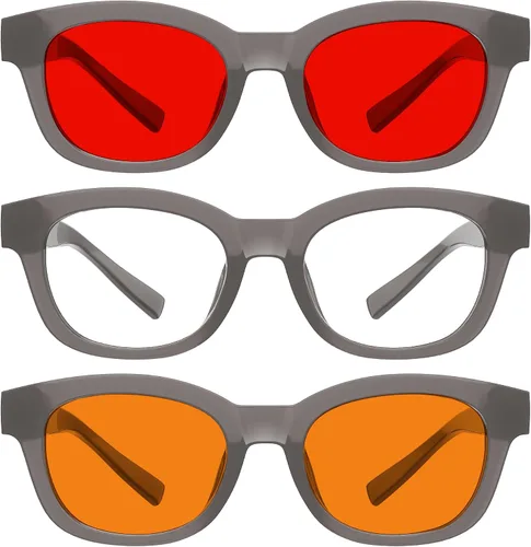Vista 135 de Eyekepper Gafas de luz azul para hombre y mujer, paquete de 6 lentes Pilot Paquete de 6 color mezclado