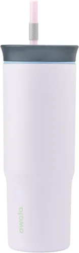Vista 11 de Owala Vaso de viaje aislado de acero inoxidable de triple capa con tapa resistente a derrames, popote y asa de transporte, sin BPA, 40 onzas Tropical
