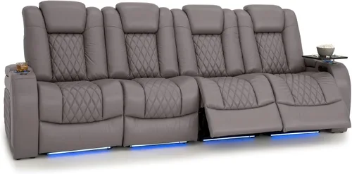 Vista 23 de Seatcraft Asiento de cine en casa Diamante Marrón Reclinable Individual
