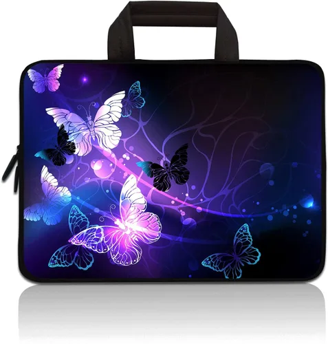 Vista 6 de Funda universal para tablet infantil de 7 a 9 pulgadas, a prueba de golpes, de neopreno, con asa con cremallera, portátil, compatible con Apple iPad