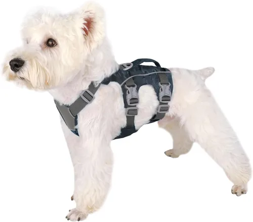 Vista 17 de Arnés para perro a prueba de escapes con asa, chaleco reflectante sin tirones, arnés ligero de cuerpo completo para mascotas, ajustable para perros