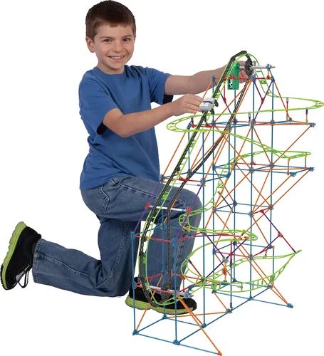 Vista 5 de K'NEX 51438 Typhoon Frenzy - Juego de construcción de montaña rusa, gris, mediano