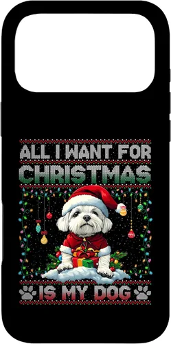 Vista 22 de Maltese Christmas Tree Lights Decorations Dog Lover Xmas Case for iPhone 17