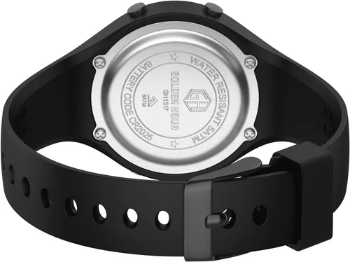 Vista 4 de GOLDEN HOUR Reloj deportivo impermeable para mujer con cronógrafo digital y correa de silicona