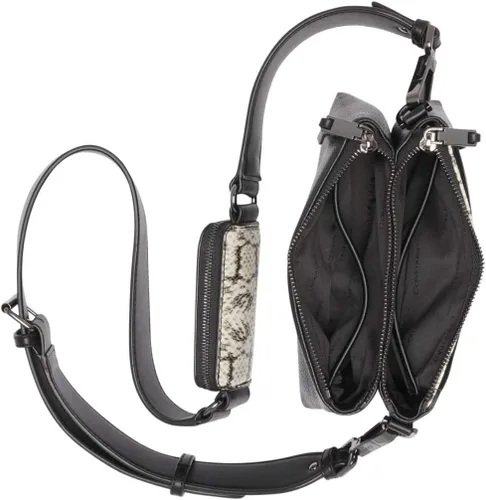 Vista 4 de Calvin Klein Chrome Organizational - Bolso cruzado con cremallera superior 2 en 1