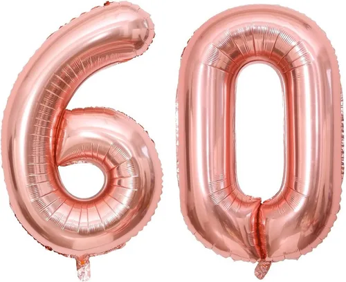Vista 11 de Globos gigantes de número 10 de 40 pulgadas en oro rosa, 10 globos de oro rosa para cumpleaños, globos de 10 para décimo cumpleaños, aniversario