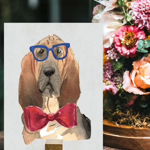 Vista 107 de Andaz Press Póster impreso para pared de perro, 8.5 x 11 pulgadas, Bulldog inglés con gafas negras, 1 paquete, regalo de cumpleaños de Navidad, sin