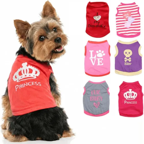 Vista 8 de Paquete de 6 camisetas transpirables para perros para piel sensible, de secado rápido, protección solar para perros, ropa fresca de verano