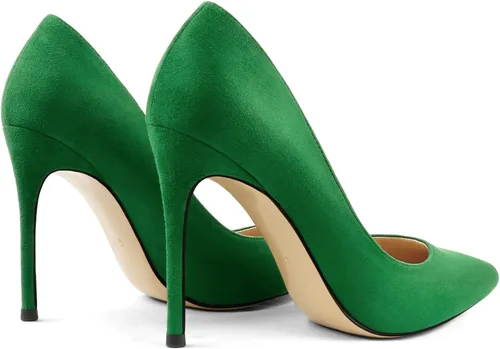 Vista 5 de COLETER Zapatos de tacón de aguja para mujer de 4 pulgadas con punta puntiaguda