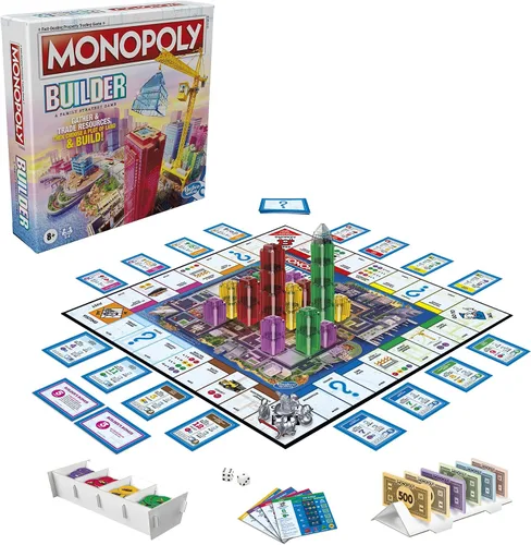 Vista 4 de Monopoly Builder - Juego de mesa, juego de estrategia, juego familiar, juegos para niños, juego divertido para jugar, juegos de mesa familiares