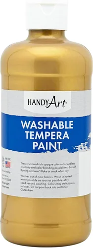 Vista 64 de Handy Art Little Masters - Pintura lavable, 16 onzas, color negro Bright & Mixable, High Opacity, Washable Colors for Classroom, Students, Kids
