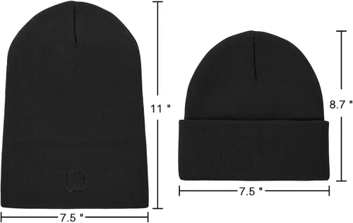 Vista 6 de American Trends Gorro para hombre y mujer, gorro de punto suave y lindo con diseño de calavera
