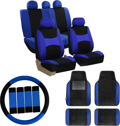 Vista 17 de FH Group FH-FB030115 Combo Set: Fundas de asiento de tela ligera y brisa (Aptas para bolsa de aire y división) W. FH2033 + F14407 Alfombrillas