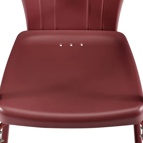 Vista 9 de Crosley Furniture Tulip - Juego de 2 sillas para exteriores, sillas de patio de metal retro para comedor, porche, terraza, balcón, satén rojo oscuro