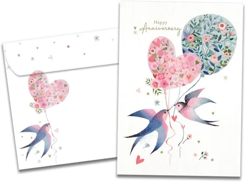 Vista 11 de Tree-Free Greetings - Tarjeta de felicitación de aniversario - Diseños artísticos - 1 tarjeta + sobre a juego - Fabricada en Estados Unidos - 100%