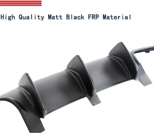 Vista 2 de Difusor Trasero para Mercedes Benz W204 Sport C250 C300 C63 AMG Sedán 2008-2011 Protector de Labio Inferior Trasero Tapa Maletero (FRP Negro Mate)