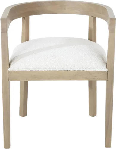 Vista 5 de Ladieu - Sillas de comedor para tina, tela y madera, ceniza clara/almendra (juego de 2)