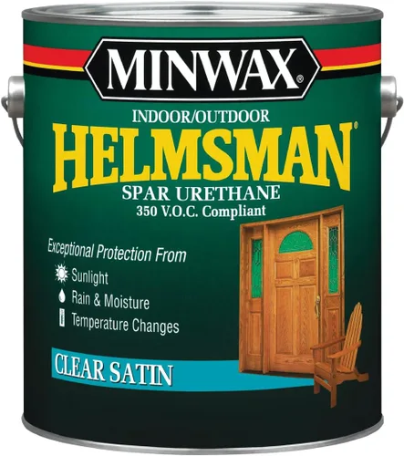 Vista 8 de Minwax - Capa de uretano Helmsman para exteriores y interiores a base de agua, cuarto de galón, brillante