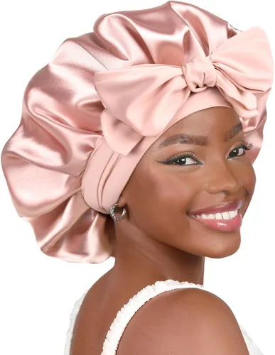 Vista 11 de YANIBEST Gorro de seda ajustable para mujeres durmientes, gorro de satén de doble capa que reduce la fricción y evita el encrespamiento y el cabello