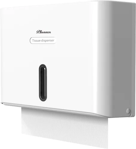 Vista 14 de Dispensador de toallas de papel para montaje en pared, adhesivo sin perforación, multipliegue, triple pliegue C, dispensador comercial de toallas