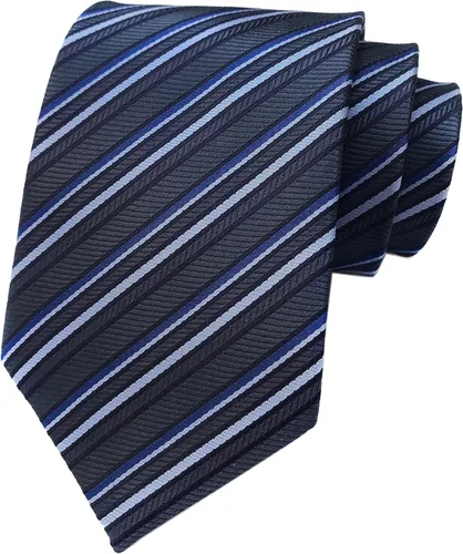 Vista 38 de Secdtie Corbata clásica de seda tejida jacquard a rayas para hombre