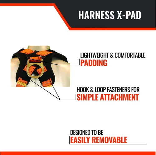 Vista 4 de Malta Dynamics Arnés X-Pad, soporte trasero acolchado para arneses de seguridad y protección contra caídas