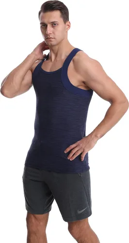 Vista 5 de Different Touch Paquete de 3 camisetas sin mangas de corte cuadrado de ajuste seco para hombre