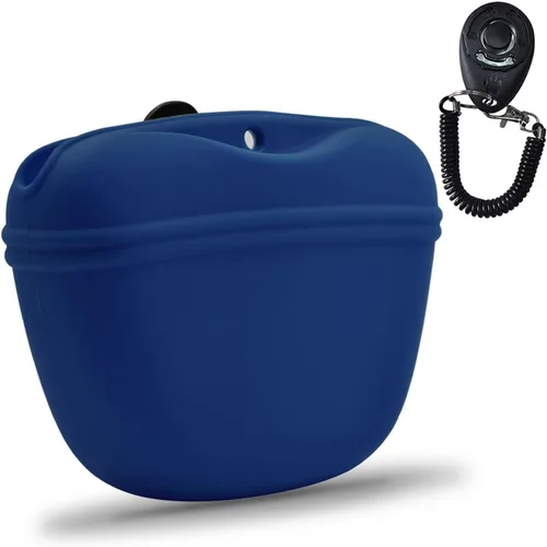 Vista 12 de AUDWUD - Bolsa de silicona para perros con cierre magnético con clip seguro Upgraded clip keeps your treat pouch secure during training.Magnetic
