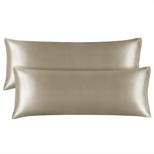 Vista 37 de BEDELITE Funda de almohada de satén para cabello y piel, súper suave y refrescante similar a las fundas de almohada de seda, paquete de 2 con cierre