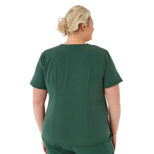 Vista 2 de Camiseta médica Lex con cuello en V y tres bolsillos para mujer, talla L