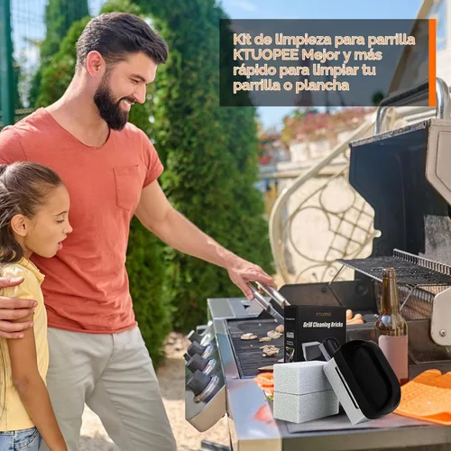 Vista 7 de Limpiador de parrilla, bloque de ladrillos de limpieza de plancha, ladrillos de limpieza de piedra resistente, piedra pómez de limpieza de parte