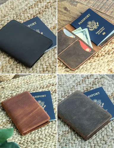 Vista 29 de Handcrafted Genuine Leather Wallets, Minimalist Cardholders, and Passport Covers, Handmade Gift