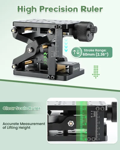 Vista 2 de Z-Axis Plataforma de elevación manual 2.362 in Deslizamiento Mesa de desplazamiento de elevación High Precise Optical Sliding Lifting Displacement
