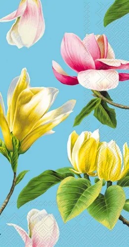 Vista 4 de Juego de toallas de mano florales: toallas de mano de papel desechables de calidad con hermosos temas de flores, 32 toallas de papel floral total