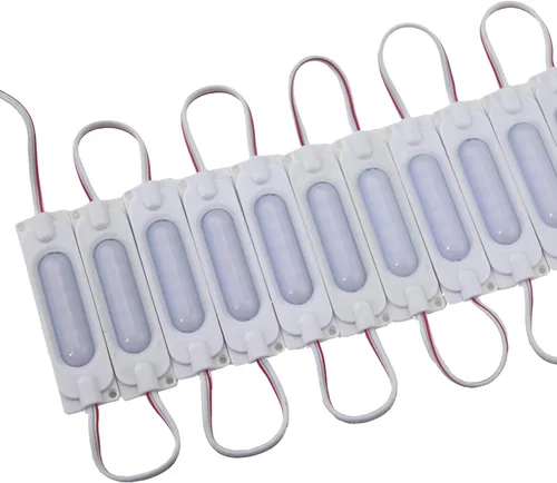 Vista 9 de 200 luces LED superbrillantes para módulo de letreros de letras 5050 luces LED impermeables con cinta adhesiva en la parte trasera (blanco cálido)