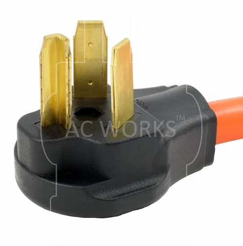 Vista 3 de AC WORKS 10/3 STW 1.5 pies Cable adaptador de soldador 3 clavijas 10-30P enchufe de secadora a 6-50R salida de soldador WD1030650-018