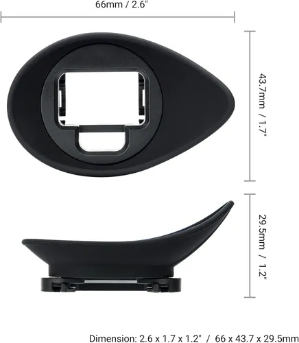 Vista 8 de [Versión grande] A7IV A7RV A9III A7SIII A1, visor de cámara para Sony Alpha A7M4 A7R5 A9M3 A7S3 A1, extensión giratoria 360 diseño ovalado