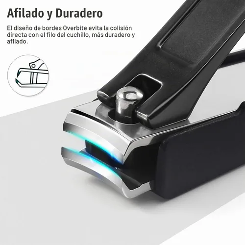 Vista 3 de FERYES Cortaúñas con atrapasueño, juego de 2 piezas, cortaúñas y cortaúñas de pies sin salpicaduras, cortadores de uñas de acero inoxidable