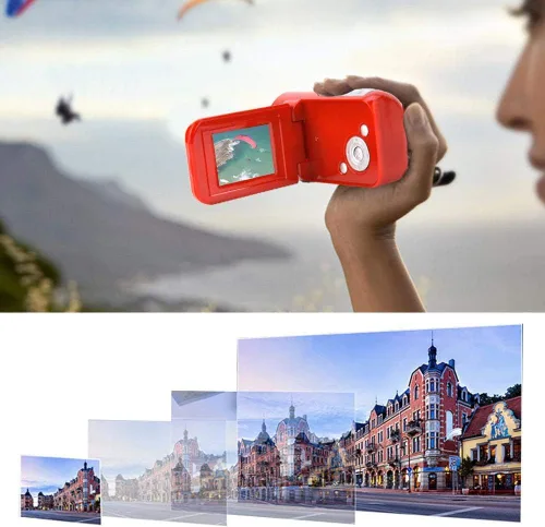 Vista 6 de EBTOOLS Videocámara digital para niños, videocámara digital portátil para niños con pantalla LCD TFT a color de 2 pulgadas, adecuada para ejercicio