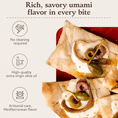 Vista 3 de Rustichella D' Abruzzo Filetes de anchoa en aceite de oliva virgen extra, 3.2 onzas