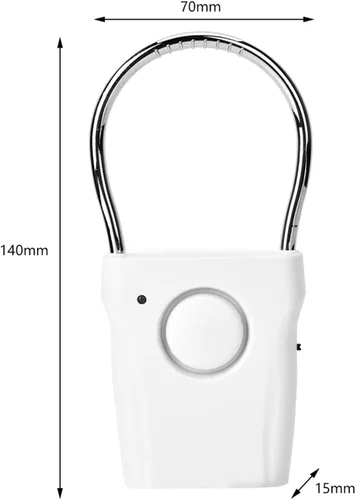 Vista 3 de CHICIRIS Door Security Alarm 120dB Touch Sensor Easy Operation Loud Alarm Safety Protection Hotel Travel Security