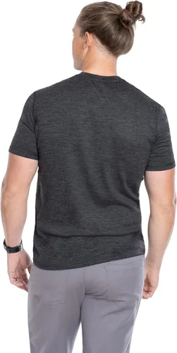 Vista 2 de Woolly Clothing - Camiseta de lana merina con cuello en V para hombre, peso diario, transpirable, antiolor