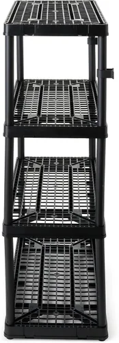 Vista 7 de Gracious Living Paquete de 2 unidades de almacenamiento de 4 estantes de altura fija ventilada de alta resistencia de 18 x 36 x 54.5 pulgadas